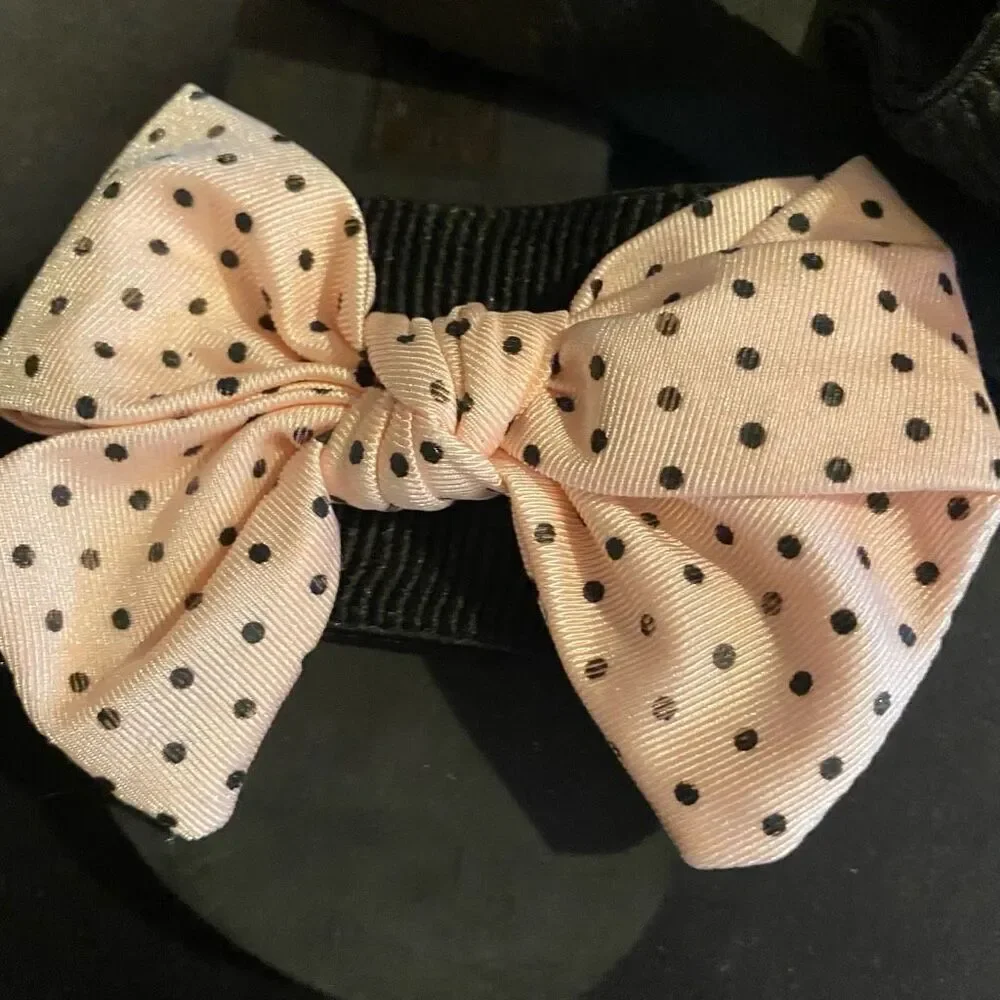 Flip Flop pink Polka Dot Bow Sandals Size 9
